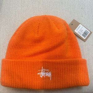 Stussy Orange Basic Cuff Beanie